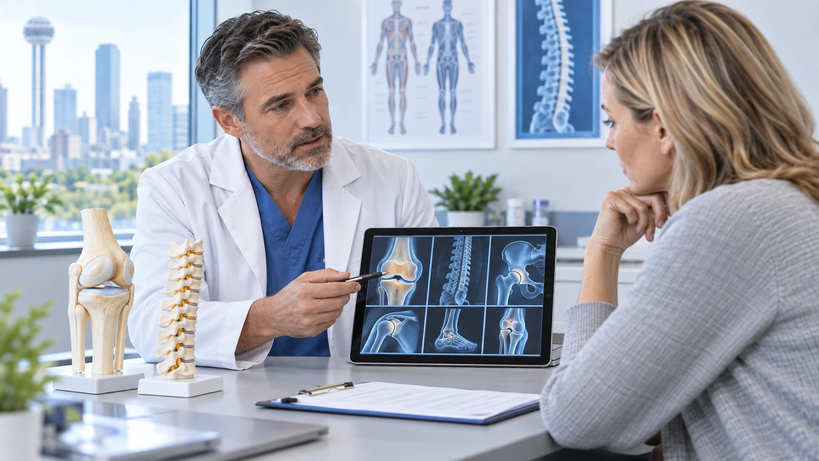 Doctor explaining how stem cell therapy approval depends on the specific product and medical condition